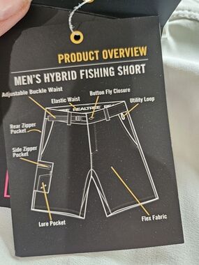 Realtree Men's Hybrid Fishing Shorts — 3x